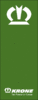 Flag portrait format with hem 150x400cm green (209023860)
